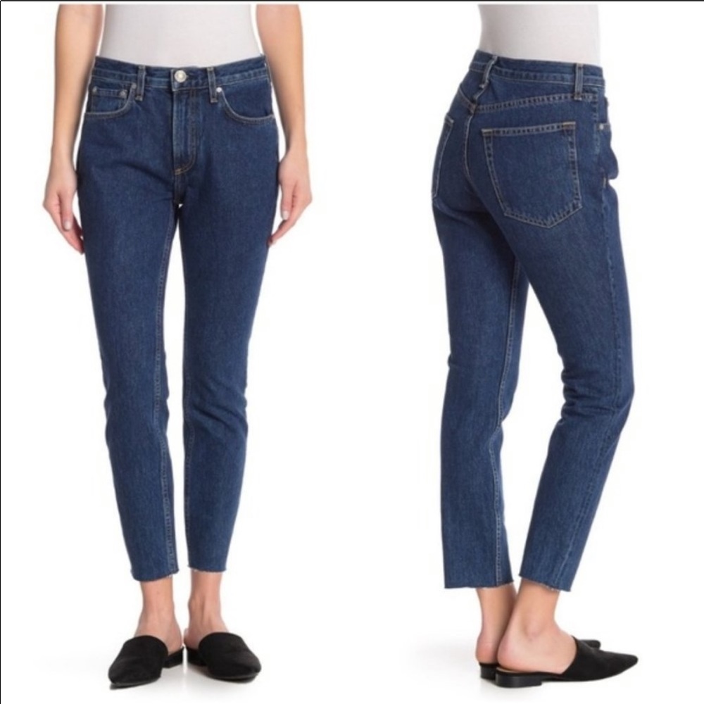NWT RAG AND BONE high rise raw cut ankle jeans